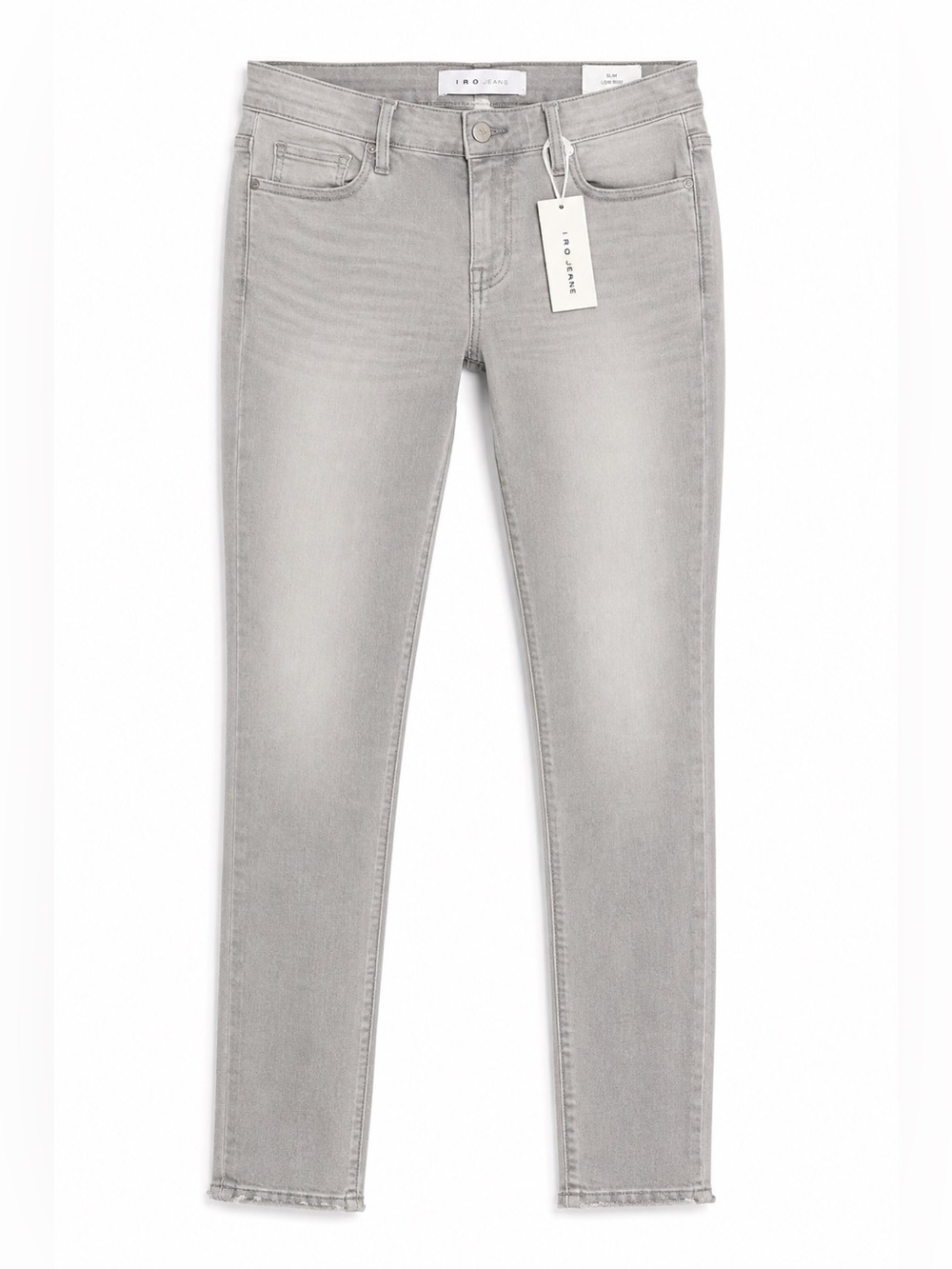 IRO Paris Alyson Low Rise Cropped Skinny Jeans Grey 28 NWT